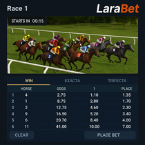 LaraBet - Paardenraces Wedden - Live Odds